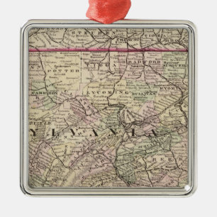 Pennsylvania, Maryland, New Jersey, Delaware Metal Tree Decoration