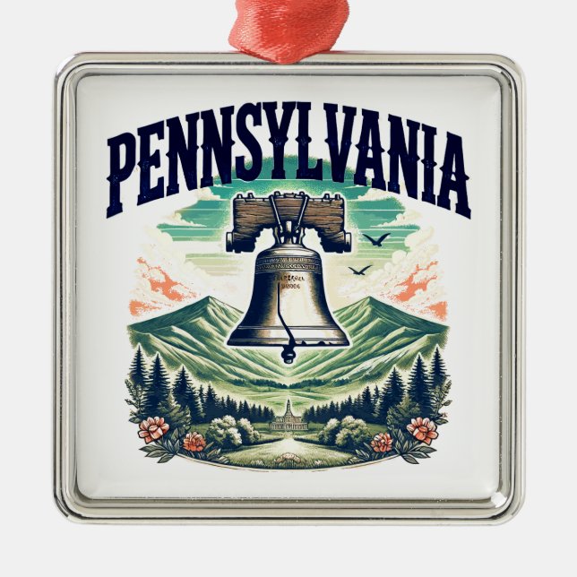 Pennsylvania Metal Tree Decoration (Front)