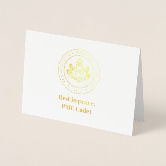 Pennsylvania Military College Sympathy Card - 1970 (Front)