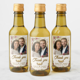 Pennsylvania Mountain Laurel Wedding Favour Bottle Wine Label