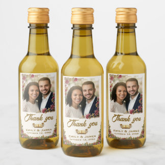 Pennsylvania Mountain Laurel Wedding Favour Bottle Wine Label