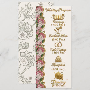 Pennsylvania Mountain Laurel Wedding Program Programme