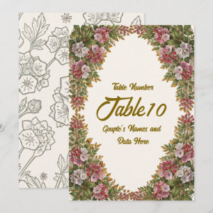 Pennsylvania Mountain Laurel Wedding Table Number