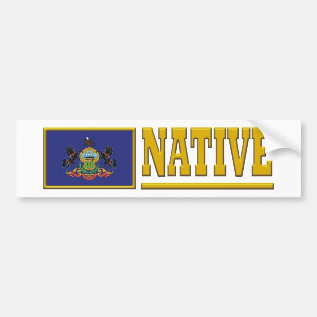 Pennsylvania Native Bumper Sticker (Front)