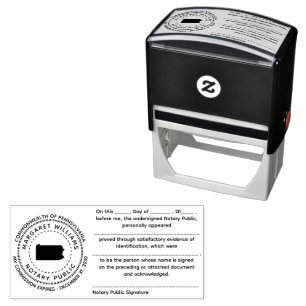 Pennsylvania Notary Public Acknowledgement Stamp