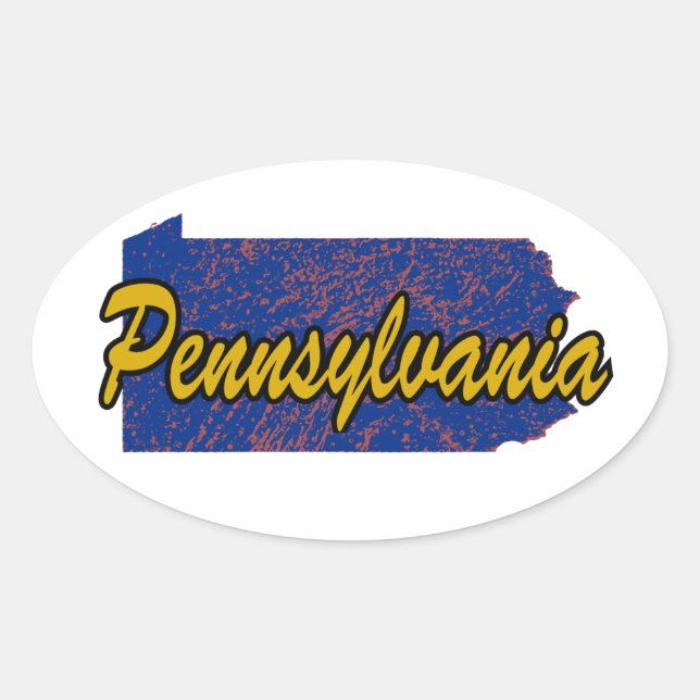 Pennsylvania Oval Sticker (Front)
