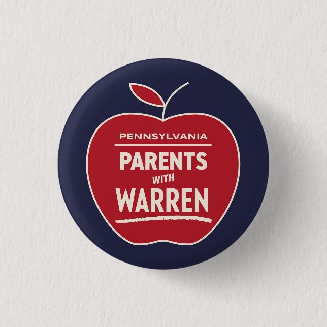 Pennsylvania Parents With Warren 3 Cm Round Badge (Front)