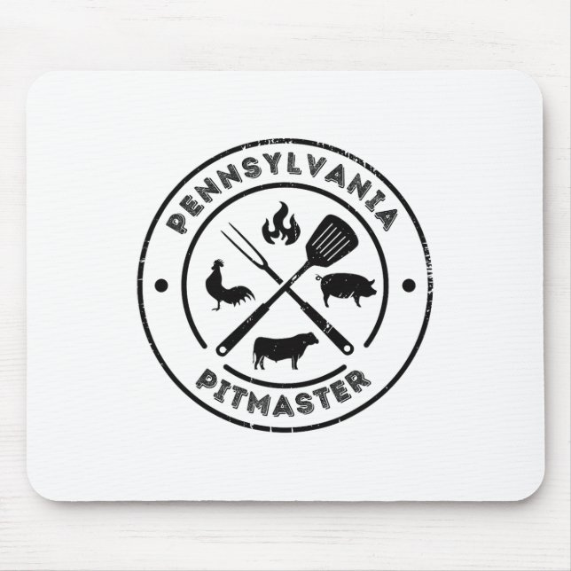 Pennsylvania Pitmaster Bbq Smoker Grilling Byrbequ Mouse Mat (Front)