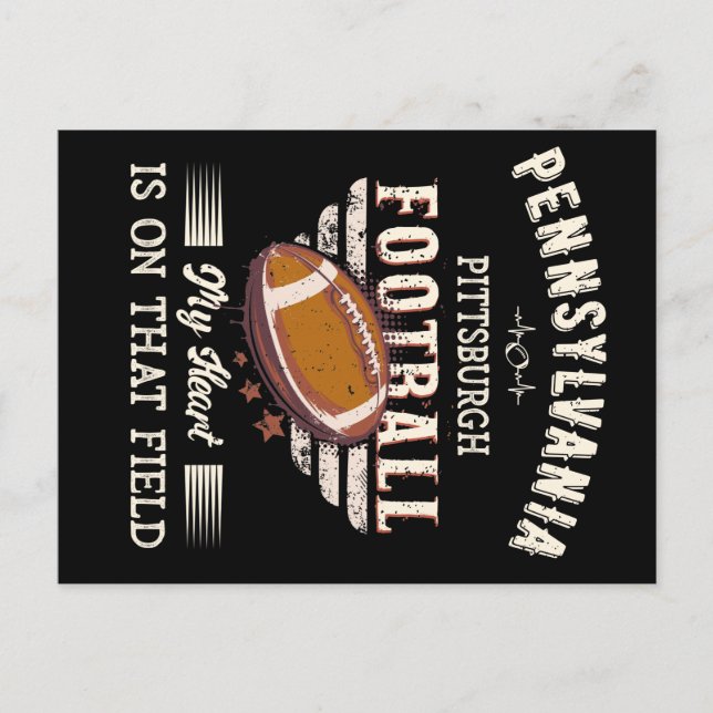 Pennsylvania Pittsburgh American Football Postcard (Front)
