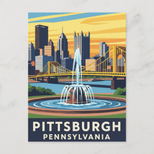 Pennsylvania Pittsburgh Travel Postcard