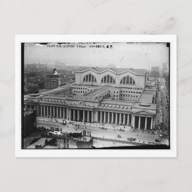 Pennsylvania Rail Road Station NY Vintage Postcard (Front)