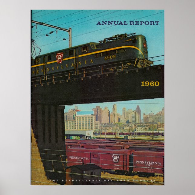Pennsylvania Railroad Annual Report 1960 Poster (Front)