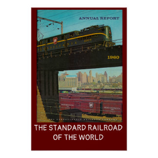 Pennsylvania Railroad Annual Report cover 1960 Poster