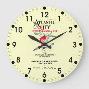 Pennsylvania Railroad Atlantic City Service 1904 Large Clock