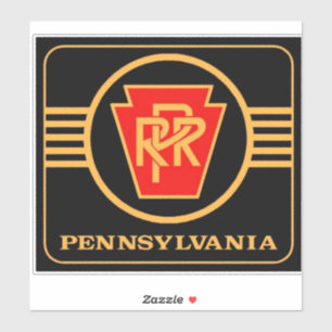Pennsylvania Railroad Black and Gold large Square