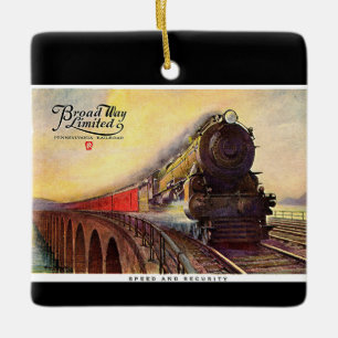 Pennsylvania Railroad Broadway Limited Ceramic Tree Decoration
