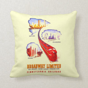 Pennsylvania Railroad Broadway Limited Streamliner Cushion