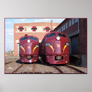 Pennsylvania Railroad E-8a,s (JTFS) 5809 and 5711  Poster