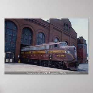 Pennsylvania railroad EMD E-8 restored in 1988, Re Poster