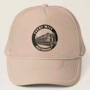 Pennsylvania Railroad  every mile electrified      Trucker Hat