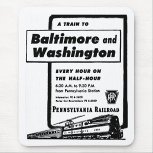 Pennsylvania Railroad Hourly Trains 1948 Mouse Mat