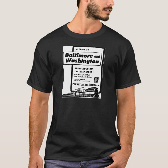 Pennsylvania Railroad Hourly Trains 1948 T-Shirt (Front)