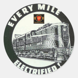 Pennsylvania Railroad Locomotive GG-1 #4800 Classic Round Sticker
