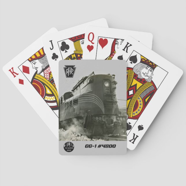 Pennsylvania Railroad Locomotive GG-1 #4800   Playing Cards (Back)