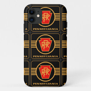 Pennsylvania Railroad Logo, Black & Gold iPhone 11 Case