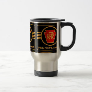 Pennsylvania Railroad Logo,Black & Gold Coffee Mug