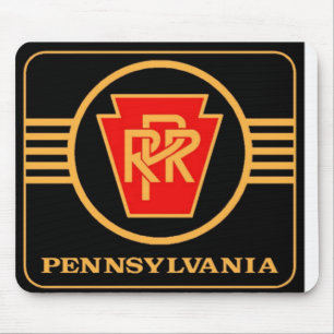 Pennsylvania Railroad Logo, Black & Gold  Mouse Mat