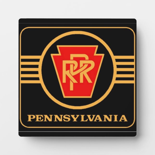 Pennsylvania Railroad Logo, Black & Gold Plaque (Front)