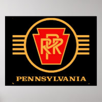 Pennsylvania Railroad Logo, Black & Gold