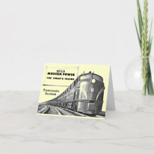 Pennsylvania Railroad Modern Train Power Note Card