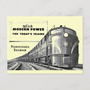 Pennsylvania Railroad Modern Train Power Postcard
