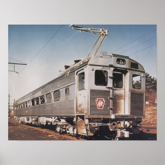 Pennsylvania Railroad Silverliner Electric Coach Poster (Front)