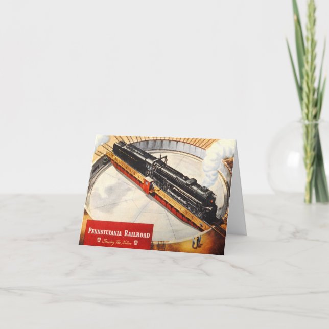 Pennsylvania Railroad Steam Turbine Note Card (Front)