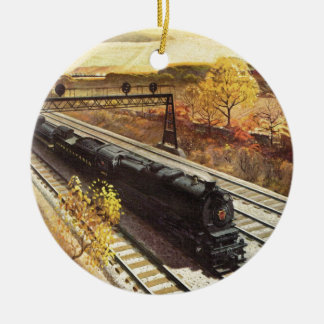 Pennsylvania Railroad Tanker Trains 1942 Ceramic Tree Decoration