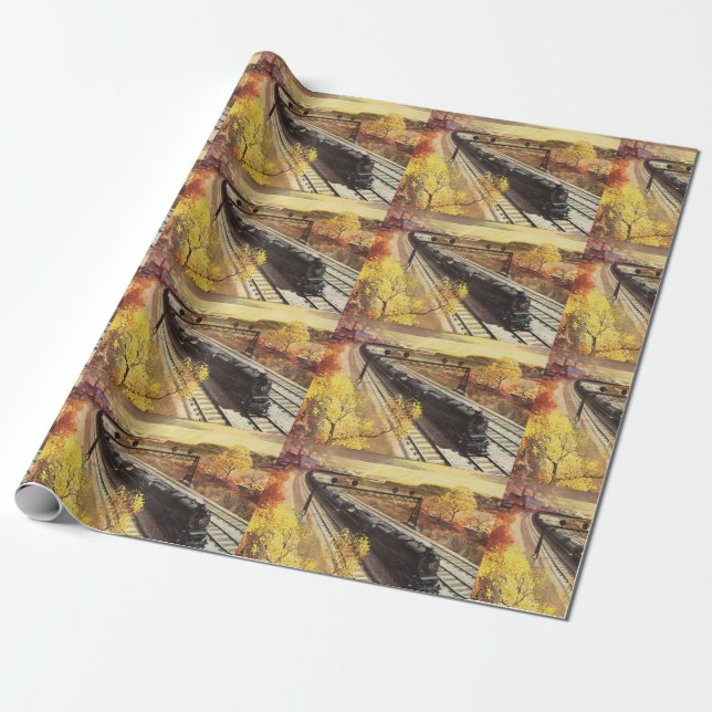 Pennsylvania Railroad Tanker Trains 1942    Wrapping Paper (Unrolled)
