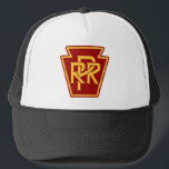 Pennsylvania Railroad Trucker Hat<br><div class="desc">The famous keystone herald of the largest railroad in the eastern US; the Pennsy ran from New York,  Philadelphia and Washington,  D.C.,  to Detroit,  Chicago and St. Louis--and all points in between.</div>