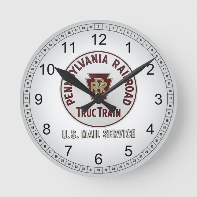 Pennsylvania Railroad TrucTrain Service  Round Clock (Front)