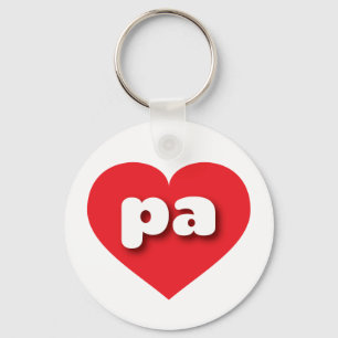 Pennsylvania red heart - I love pa Key Ring
