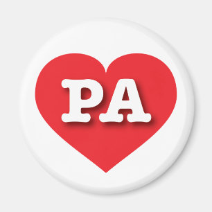Pennsylvania Red Heart - I love PA Magnet