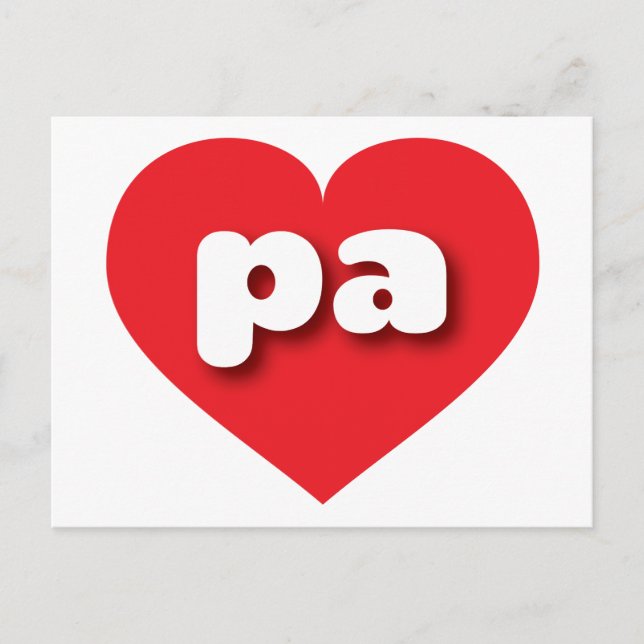 Pennsylvania red heart - I love pa Postcard (Front)