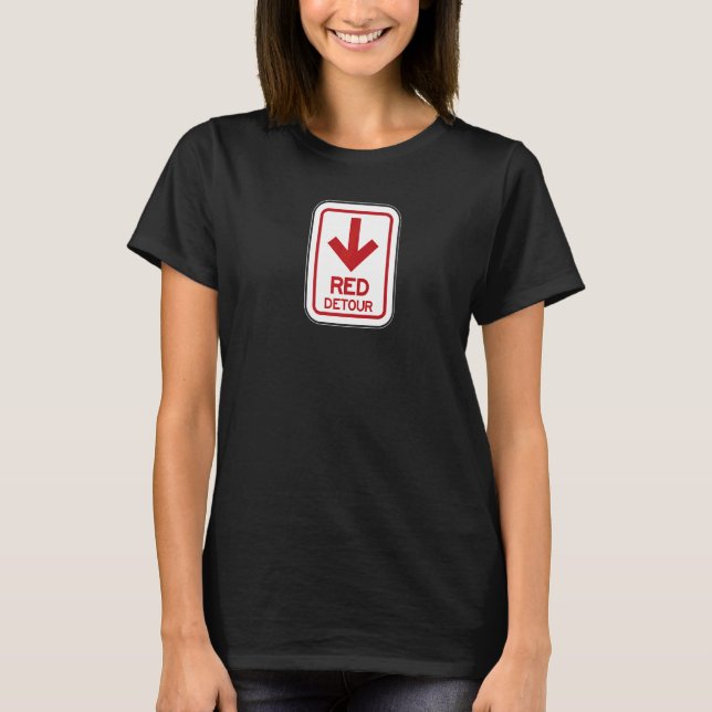 Pennsylvania Red South Detour Routes Highway Signs T-Shirt (Front)