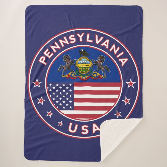 Pennsylvania Sherpa Blanket (Front)
