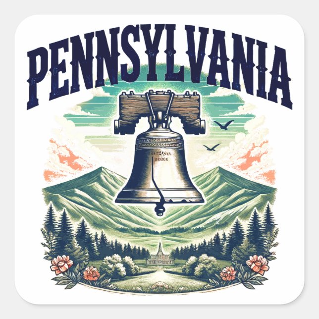 Pennsylvania Square Sticker (Front)