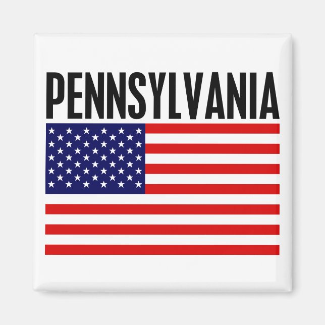 Pennsylvania, Stars and Stripes Magnet (Front)