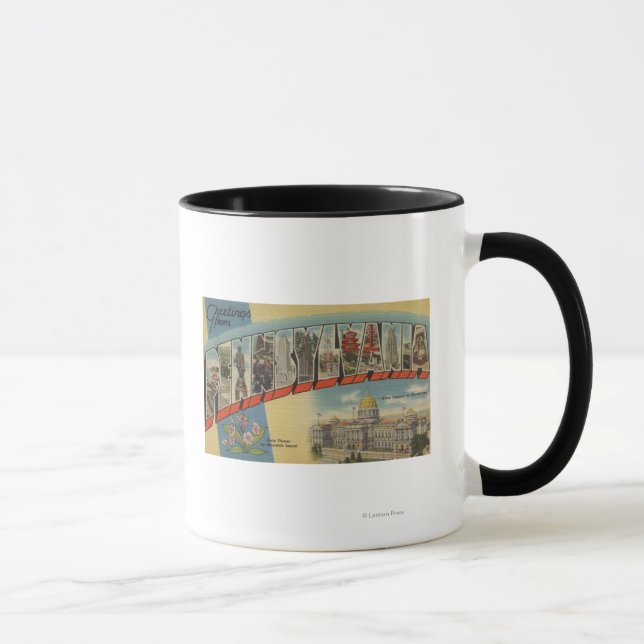 Pennsylvania (State Capital/Flower) 2 Mug (Right)