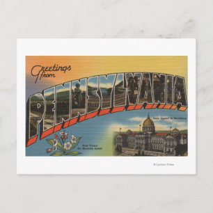 Pennsylvania (State Capital/Flower) Postcard
